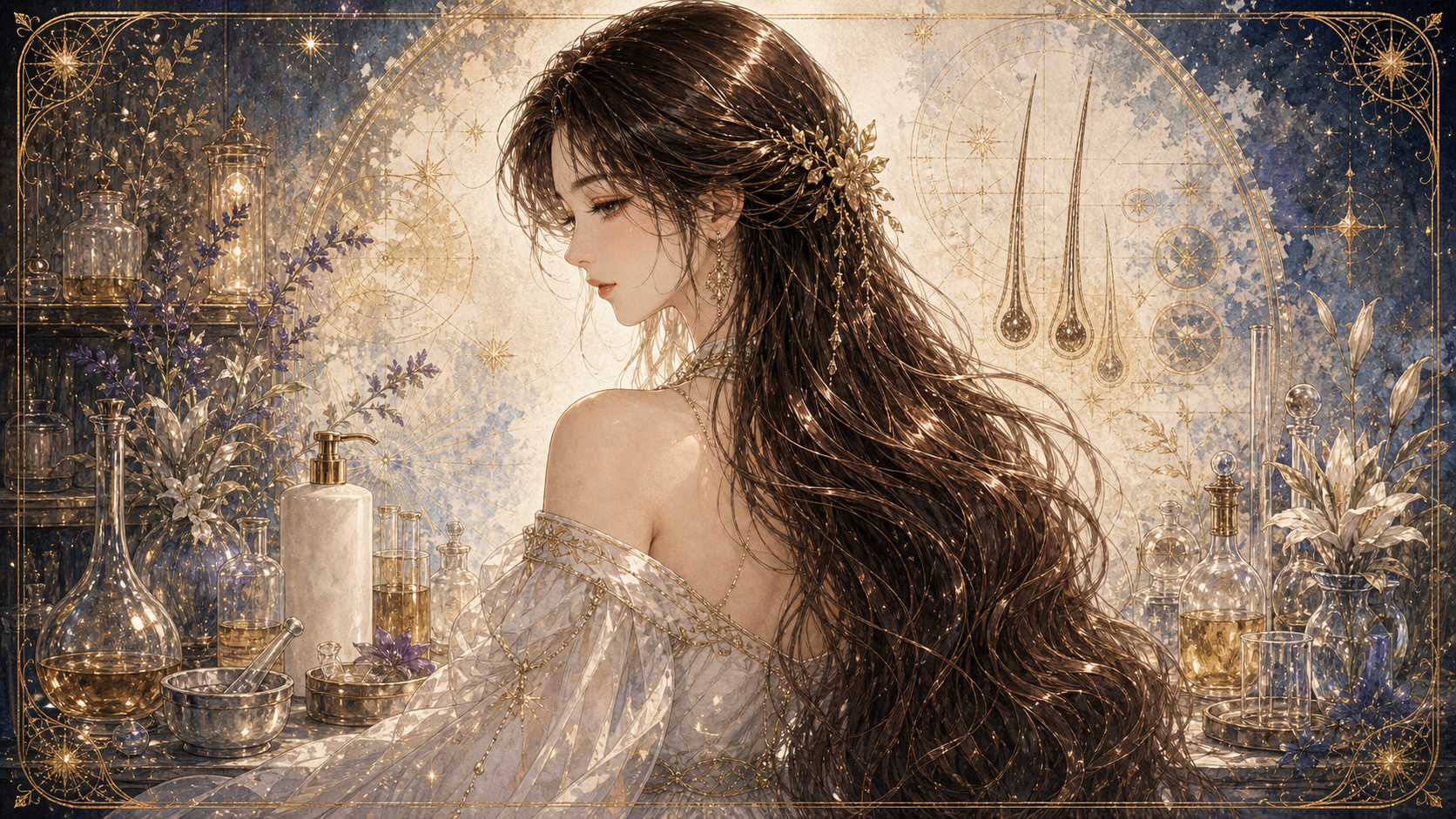 ヘアケア商品の開発を表すビジュアル